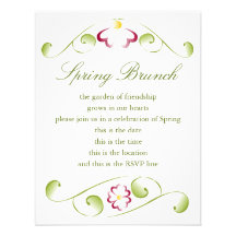Fleurs de rouge de cerise d'aquarelle cartons d'invitation