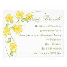 Fleurs jaunes d'or d'aquarelle invitation