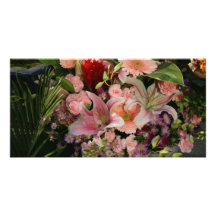 Fleurs mélangées photocarte personnalisée