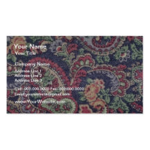 Fleurs roses, blanches et vertes oranges avec Pais Cartes De Visite Personnelles