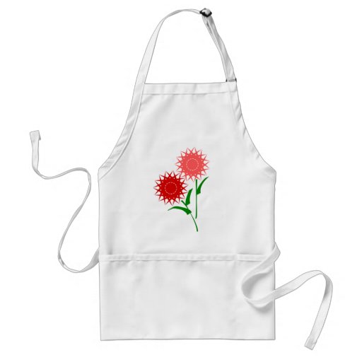 Fleurs rouges tabliers