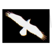 Fliegen-Vogel-Silhouette Grußkarte