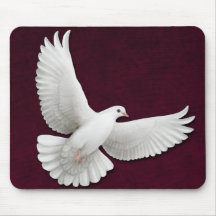 Fliegende Weiß-Taube kundengerechtes Mousepad