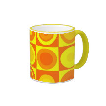 Flippiger Retro orange Becher Kaffee Haferl