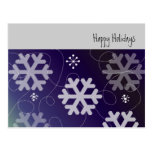 Flocons de neige assez pourpres cartes postales