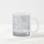 Flocons de neige sur la glace mug à café