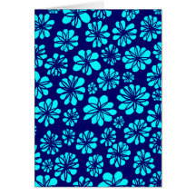 Floral bleu cartes