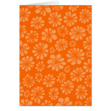 Floral orange carte