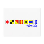 Florida buchstabierte im Seeflaggenalphabet Postkarten