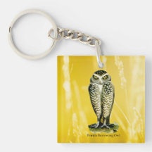Florida, das Eule quadratisches Keychain gräbt Schlüsselring