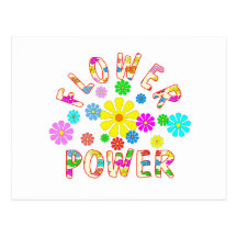 Flower power carte postale