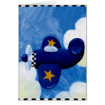 Flugzeugfliegen Grußkarte