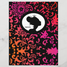 Flyer-Salon-Kronetiara-Frauen-Silhouette bunt