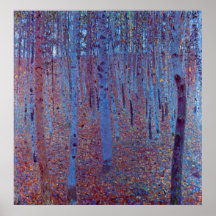 Forêt de hêtre par Gustav Klimt Posters