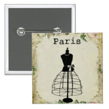 Forme vintage de robe de mode de Paris Pin's
