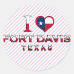 Fort Davis, le Texas Adhésif Rond