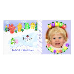 Foto-Karte des Babys erste Weihnachts Photo Grußkarte