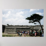 Foule de fort de St Augustine grenue Affiches