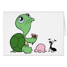Fourmi heureuse de tortue triste carte