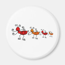 Fourmi rouge magnets pour réfrigérateur