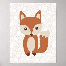 Fox mignon de bébé affiches