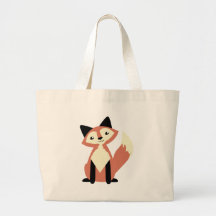 Fox mignon de Tête-inclinaison Sacs Fourre-tout