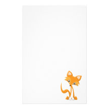 Fox rusé de bande dessinée papier à lettre personnalisé