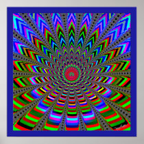 Fractal-Wasser-Lilie Plakatdruck