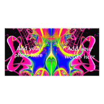 Fractale de cacophonie de couleur modèle pour photocarte