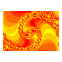 fractale en spirale orange et rouge cartes de visite personnelles