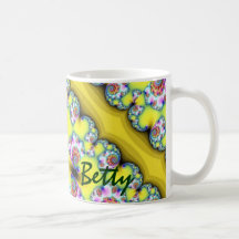 Fractales jaunes tasses à café