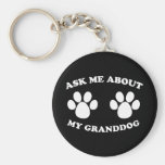 Fragen Sie mich über mein Granddog (dunkel) Schlüsselbänder