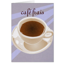 Frais de Café Cartes De Vœux