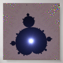 Fraktal mit Stern mandelbrot with star Plakat