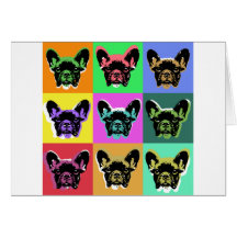 Französische Bulldogge Grußkarte