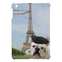 Französische Bulldogge in Paris ipad Minifall