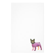 Französische Bulldoggen-Patchwork-Haustier station Bedrucktes Büropapier