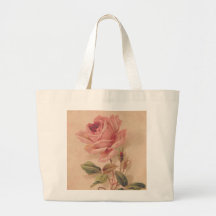 Französische viktorianische rosa Rose Tragetaschen
