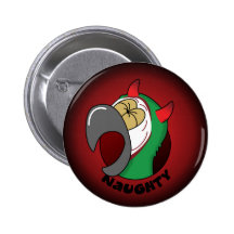 Frecher und Nizza strenger Macaw Anstecknadelbutton