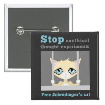Freien Schrodingers Katze Buttons