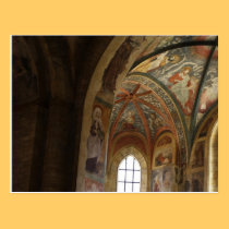 Freskos, St George Basilika, Prag, Postkarte postkarten