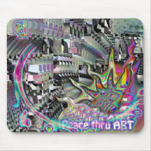 Frieden durch Kunst Bebop-cubistGoofball! mousepad