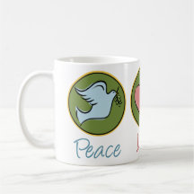 Frieden, Liebe, Garten Teetasse