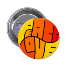 Frieden und Liebe Anstecknadelbuttons