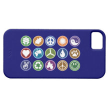 Friedens-u. Öko-Symbole iPhone 5 Case