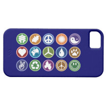 Friedens-u. Öko-Symbole Schutzhülle Fürs iPhone 5