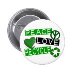 FRIEDENSLiebe RECYCELN T-Shirts 1 u. Geschenke Anstecknadel