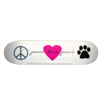 FriedensLiebe-Tatzen Personalisierte Skateboarddecks