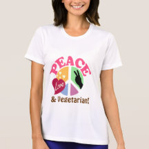FriedensLiebe und -vegetarier Hemd