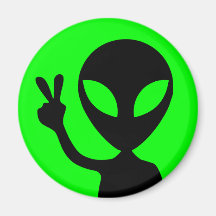 Friedenszeichen-alien Magnete
